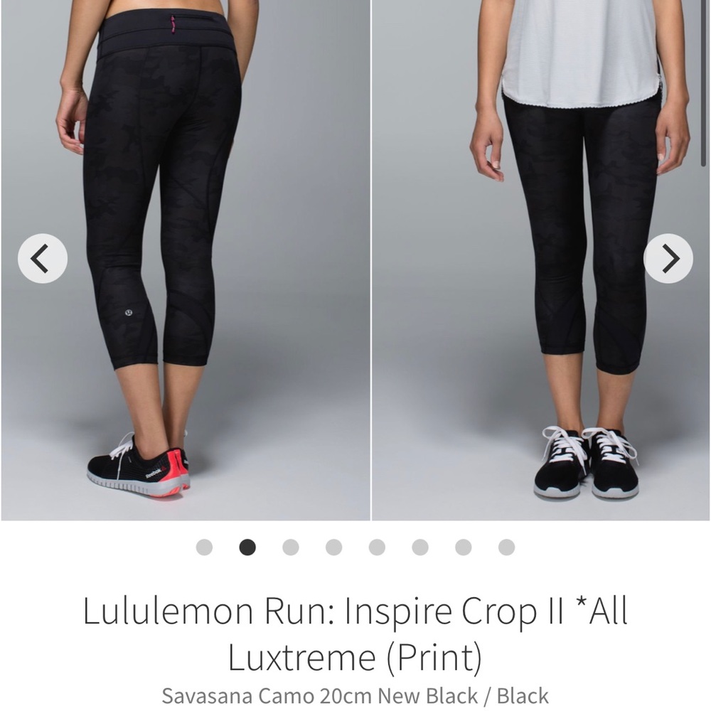 Lululemon Inspire Crop II size 8 in Savasana Camo